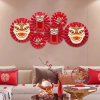 Set 6 Quạt Đầu Lân Đỏ – Phụ Kiện Tráng Trí Tết Nguyên Đán Khuyến Mãi Giá 5.000₫ 10