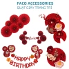 Set 6 Quạt Giấy Đỏ Tết 2.026 - Cưới, Nhà, Trường - Faco Accessory 9.497 VND