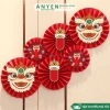 Set 6 Quạt Giấy Đỏ Trang Trí Tết 2.026 Dán Tường May Mắn - Họa Tiết Giá 11.000đ 10