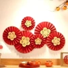 Set 6 Quạt Giấy Đỏ tròn trang trí Tết - Keo dán sẵn, giá chỉ 19.900 VND 6