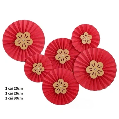 Set 6 Quạt Hoa Giấy Đỏ Trang Trí Tết - Giảm Giá Đặc Biệt 19.800₫, Giá Gốc 23.760₫ 2 Set 6 Quạt Hoa Giấy Đỏ Trang Trí Tết - Giảm Giá Đặc Biệt 19.800₫, Giá Gốc 23.760₫ 2