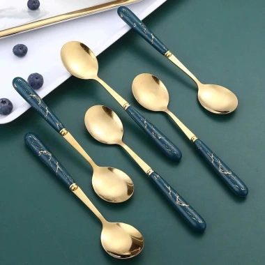 Set 6 Thìa Muỗm Ăn Cơm Dễ Thương và Hộp Đựng Xinh, Muỗng Mạ Vàng Cho Bé Ăn Dặm 23.000₫ 2