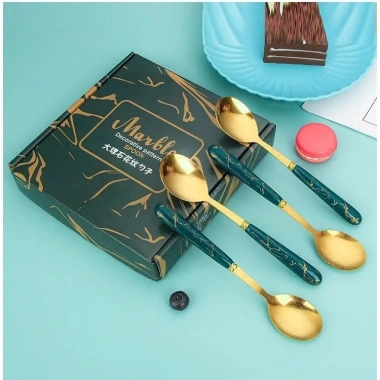 Set 6 Thìa Muỗm Ăn Cơm Dễ Thương và Hộp Đựng Xinh, Muỗng Mạ Vàng Cho Bé Ăn Dặm 23.000₫ 6