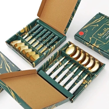 Set 6 Thìa Muỗm Ăn Cơm Dễ Thương và Hộp Đựng Xinh, Muỗng Mạ Vàng Cho Bé Ăn Dặm 23.000₫ 9