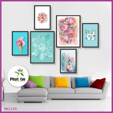 Sét 6 tranh decor dán tường formex đa kích thước - Giá chỉ 85.400 VND, giảm 22% 8
