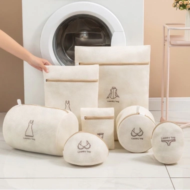 Set 6 túi giặt 2 lớp bảo vệ quần áo, đồ lót cho máy giặt - Giá chỉ 50.000đ
