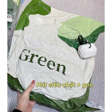 Set 6 Túi Hút Chân Không Green, Bơm Điện Cực - Tiết Kiệm Không Gian Đựng Quần Áo