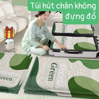 Set 6 Túi Hút Chân Không Xanh Lá - Bơm Điện Cực Tiện Lợi, Giảm Giá 129.900₫