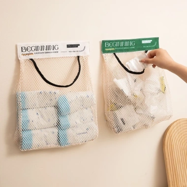 Set 6 túi lưới đa năng đựng đồ dán tường, nhà bếp, đồ lót, tất vớ - Giải pháp lưu trữ tủ 2