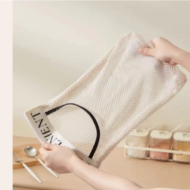 Set 6 túi lưới đa năng đựng đồ dán tường, nhà bếp, đồ lót, tất vớ - Giải pháp lưu trữ tủ 6