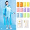 Set 7 Áo Mưa Dạng Nén Mini Có Mũ Trùm Nhiều Màu, Gọn Nhẹ, Tiện Lợi Khi Di Chuyển 5
