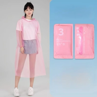 Set 7 Áo Mưa Dạng Nén Mini Có Mũ Trùm Nhiều Màu, Gọn Nhẹ, Tiện Lợi Khi Di Chuyển