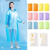 Set 7 áo mưa nén mini có mũ trùm – nhiều màu, gọn nhẹ, tiện lợi di chuyển