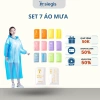 Set 7 Áo Mưa SIEGIS Dùng 1 Lần Có Mũ Trùm Dày Dặn Màu Trơn Nhỏ Gọn 65.000 VNĐ