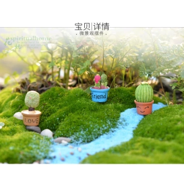 Set 7 chậu cây xương rồng mini trang trí taplo ô tô Decor Luxcar giá rẻ