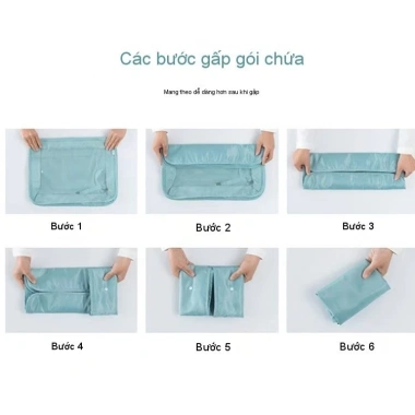 Set 7 túi quần áo, mỹ phẩm du lịch - Nhiều kích thước, giá ưu đãi 113.400 VND