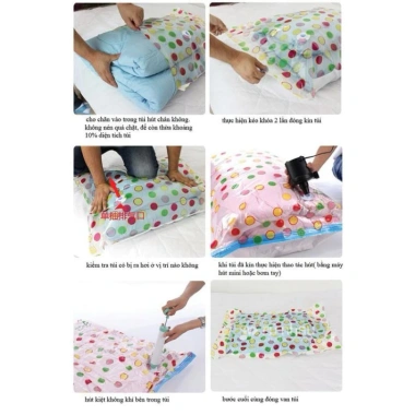 Set 8 Túi Hút Chân Không Không Quần Áo, Chăn - Kèm Bơm Tay, Giá Chỉ 80.000₫ 6