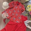 Set áo cách tân phượng đỏ + quần lụa Laviecloset 628 - Giảm giá chỉ 135.000đ 2