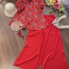 Set áo cách tân phượng đỏ + quần lụa Laviecloset 628 - Giảm giá chỉ 135.000đ 4