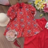 Set áo cách tân phượng đỏ + quần lụa Laviecloset 628 - Giảm giá chỉ 135.000đ 7