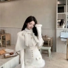 Set Áo Choàng Nơ + Áo Len Tăm + Chân Váy Lông Trắng Chảnh - Mặc Tết, Cưới 800k 5