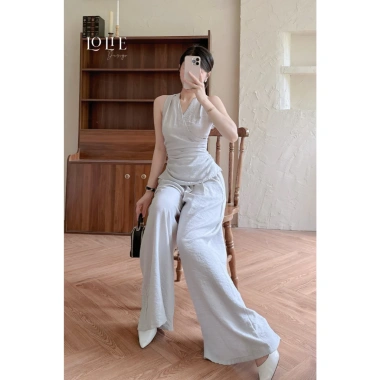 Set áo cổ yếm xuân hè sang chảnh Lolie S1.438 - áo & quần, giá ưu đãi 610.000₫ 2