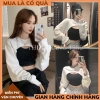 Set áo CRT khoét ngực ôm body + quần jogger ống rộng unisex ulzzang, chỉ 24.000đ