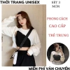 Set áo CRT khoét ngực ôm body + quần jogger ống rộng unisex ulzzang, chỉ 24.000đ 3
