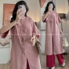 Set áo dài cách tân nữ S.210 cổ tàu tay lỡ 3 nơ to dọc thân - Giá ưu đãi 202.645₫ 4