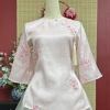 Set Áo Dài Cách Tân Tết 2.026 Bigsize + Dây – Đính Nút Tơ Thêu Hoa, Chân Váy Bóng Kính Xinh, 165k 10