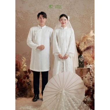 Set Áo Dài Cặp Bạch Duyên Hỷ xuông xẻ tà tay lỡ cổ tầng Chính Hãng AD003 489k 2