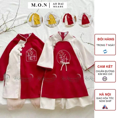Set áo dài cặp đôi Anh Em Tết – Thiết kế tinh tế, chất liệu mềm mại, giá 260.000đ (giá gốc 319.800đ)