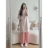Set áo dài hoa nhí dáng suông tay lỡ - Cách tân Tết kèm quần suông, ảnh thật 10