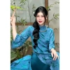 Set áo dài kèm quần lụa cạp chun đa size XS-7XL Giá chỉ 450.000 VNĐ BEMAMS 5