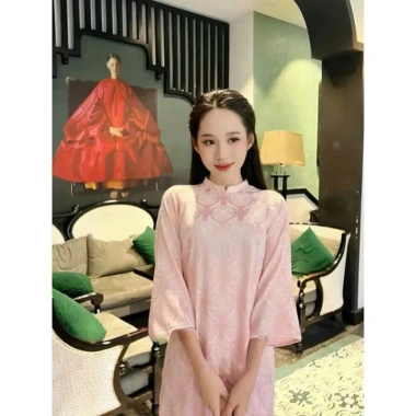 Set áo dài kèm quần lụa cạp chun đa size XS-7XL Giá chỉ 450.000 VNĐ BEMAMS 6