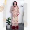Set áo dài nhung bigsize tăm thêu hoa nhỏ xinh + quần lụa suông đỏ, giá ưu đãi 430.000đ 6