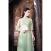 Set áo dài Tết sang trọng chất tơ, cổ tròn thêu, tay lỡ, quần latin maxi dài siêu xinh, Giá ưu đãi 189.150 VND 7