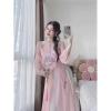 Set Áo Dài Tơ Thêu Hoa Tà Đôi Cổ Tròn Đủ Size - Mẫu Tết Giá Ưu Đãi 332.500đ 3
