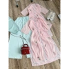 Set Áo Dài Tơ Thêu Hoa Tà Đôi Cổ Tròn Đủ Size - Mẫu Tết Giá Ưu Đãi 332.500đ 4