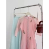 Set Áo Dài Tơ Thêu Hoa Tà Đôi Cổ Tròn Đủ Size - Mẫu Tết Giá Ưu Đãi 332.500đ 5