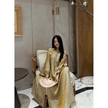 Set Áo Dài Vàng Ánh - Quần Suông Lụa Gấm Cao Cấp - Giá 522.500, Giảm Giá Đặc Biệt 5