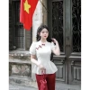 Set áo gấm Tết cổ trụ phối nút và quần ống suông Sỉ Hải Chuyền Se99 - Giá ưu đãi 259k 4