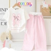 Set áo rút eo và quần xuông bé gái 9-42kg, chất mềm mịn, thấm hút mồ hôi, giá ưu đãi 76.686 VND