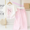 Set áo rút eo và quần xuông bé gái 9-42kg, chất mềm mịn, thấm hút mồ hôi, giá ưu đãi 76.686 VND 9
