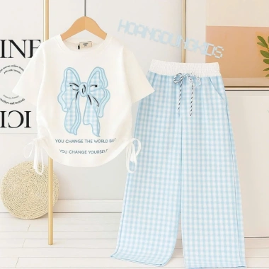 Set áo rút eo và quần xuông bé gái 9-42kg, chất mềm mịn, thấm hút mồ hôi, giá ưu đãi 76.686 VND 10