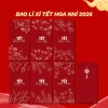 Set bao lì xì Tết 2.026 Hoa lá mùa xuân và Hoa Sen - Giấy C150 dày, cán màng cao cấp, giá chỉ 19.950đ