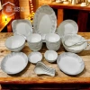 Sét bát đĩa gốm sứ decor hoa văn Vân Đá cao cấp 25 chi tiết Giá chỉ 159.000₫