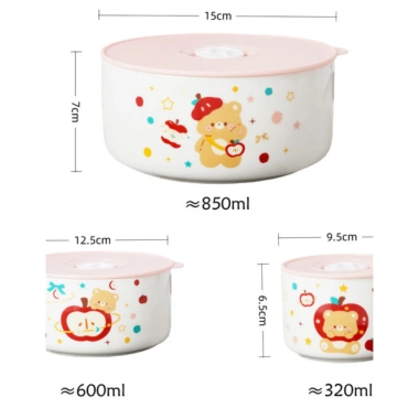 Set bát quà tặng 3 bát sứ cute mèo đen trong hộp, giá ưu đãi 139k sinh nhật 6