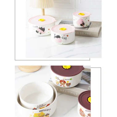Set bát quà tặng 3 bát sứ cute mèo đen trong hộp, giá ưu đãi 139k sinh nhật 7