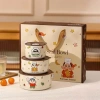 Set bát quà tặng 3 bát sứ cute mèo đen trong hộp, giá ưu đãi 139k sinh nhật 9